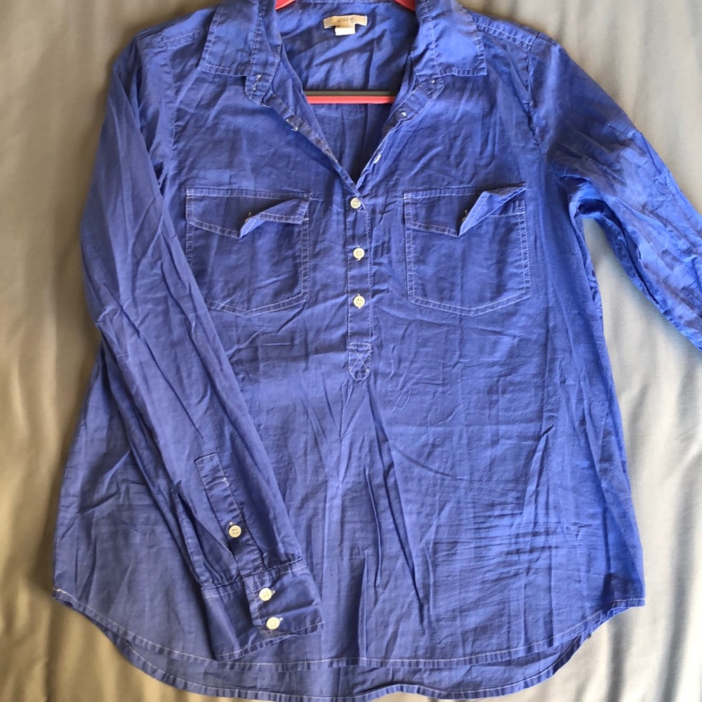 JCrew Half Button Up Shirt